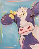 The image for Noon Kids Class! Saturday $25: Reservations Required: Purple Cow! Or pick your colors!