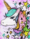 The image for Noon Kids Class! Saturday $25: Reservations Required: Unicorn with Stars