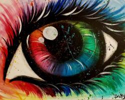 The image for Thursday $35: Reservations Required: Rainbow Eye! Add glitter!