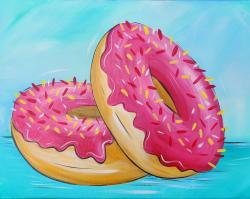 The image for Noon Kids Class! Saturday $25: Reservations Required: Donuts! Pick your colors!