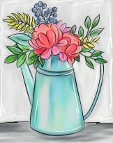 The image for Thursday $35: Reservations Required: Wild Flowers in a Watering Can
