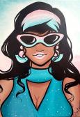The image for Saturday $35: Reservations Required: Diva in the Cat's Eye Glasses! ADD GLITTER! Pick your colors!