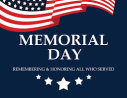 The image for Monday: Closed in observance of Memorial Day